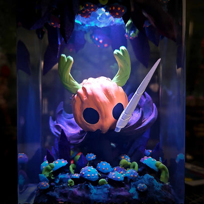 Spectral Bug Pilgrim Halloween Resin Lamp