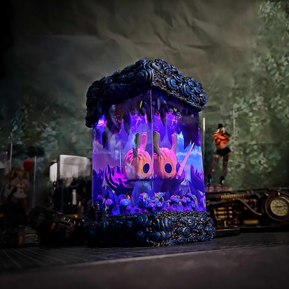Spectral Bug Pilgrim Halloween Resin Lamp