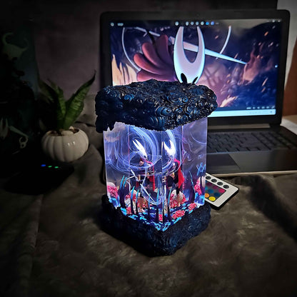 Crimson Needle Warrior Resin Lamp