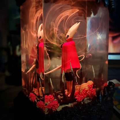 Crimson Needle Warrior Resin Lamp