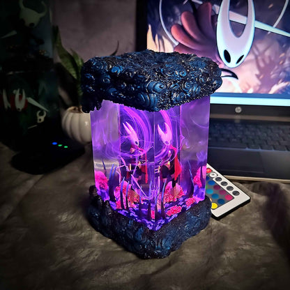 Crimson Needle Warrior Resin Lamp