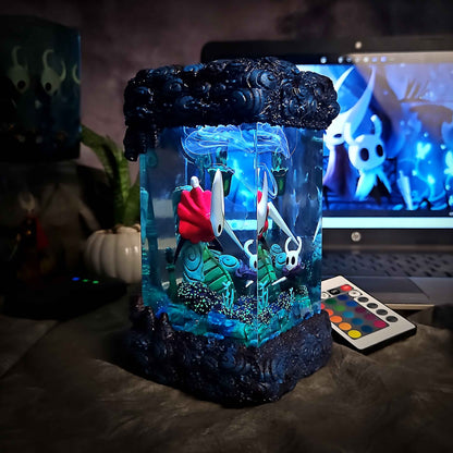 Crimson Needle Warrior And Pale Vessel Wanderer Resin Lamp