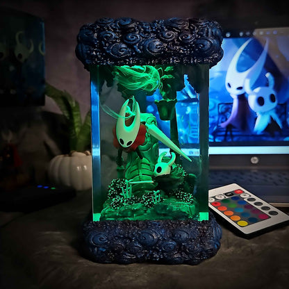 Crimson Needle Warrior And Pale Vessel Wanderer Resin Lamp