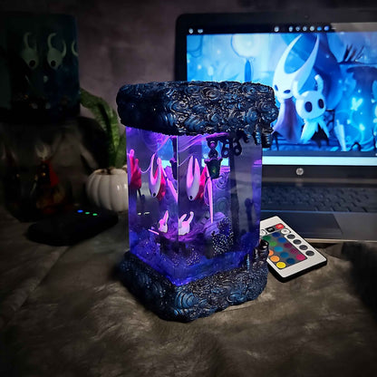 Crimson Needle Warrior And Pale Vessel Wanderer Resin Lamp