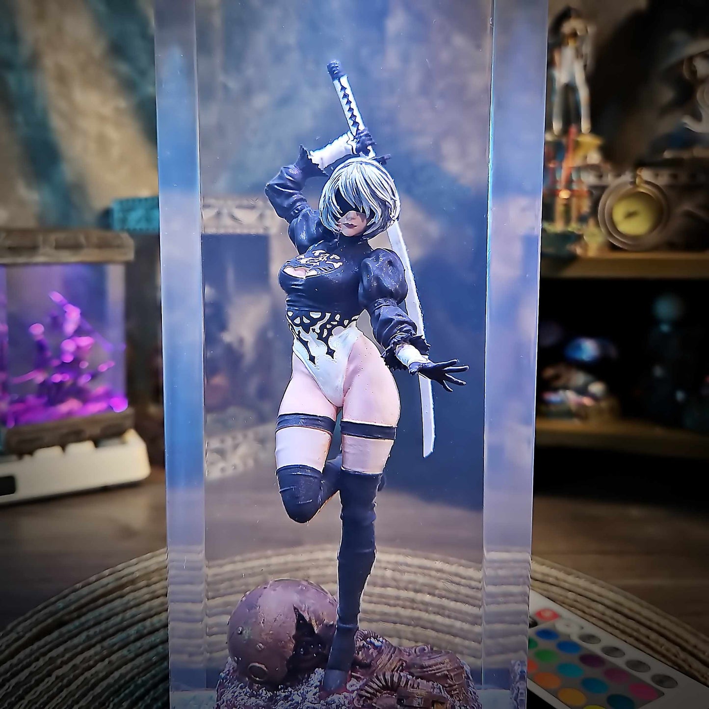Combat Maiden Android Resin Lamp