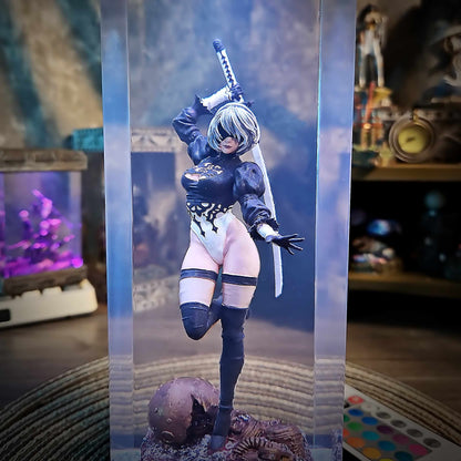 Combat Maiden Android Resin Lamp