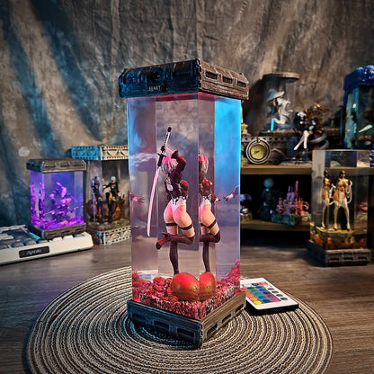 Combat Maiden Android Resin Lamp