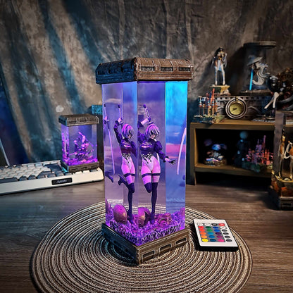 Combat Maiden Android Resin Lamp