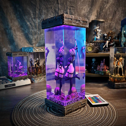 Combat Maiden Android Resin Lamp