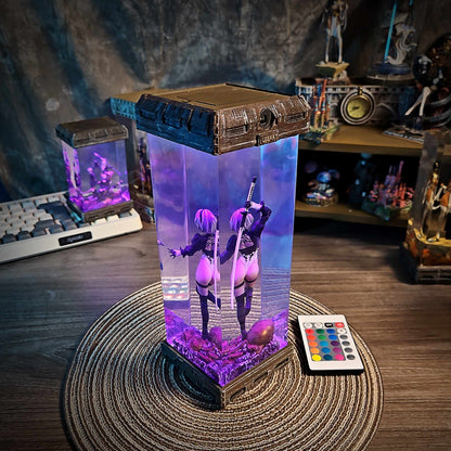 Combat Maiden Android Resin Lamp