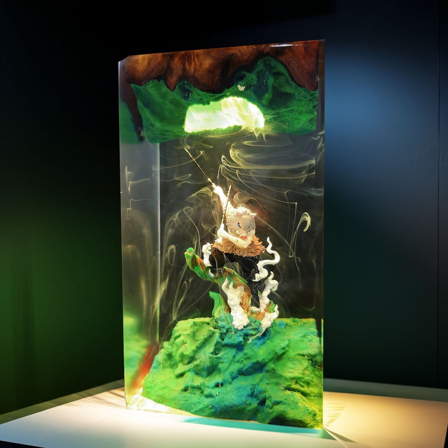 Boar Headed Wild Swordsman Resin Lamp 2