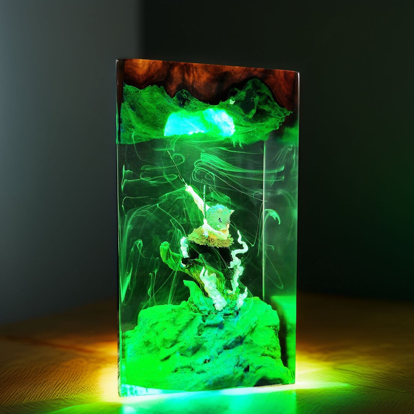 Boar Headed Wild Swordsman Resin Lamp 2