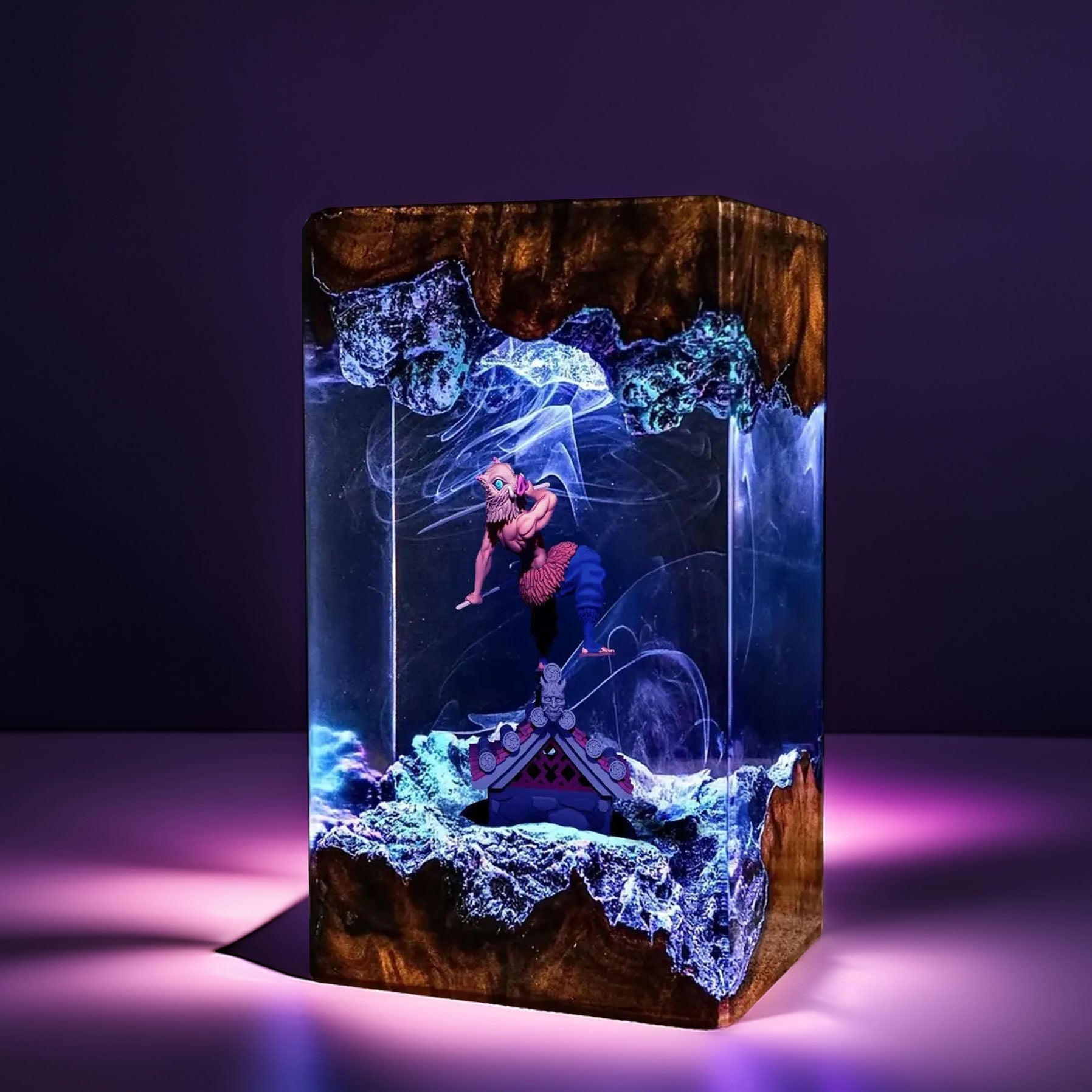 Boar Headed Wild Swordsman Resin Lamp 04
