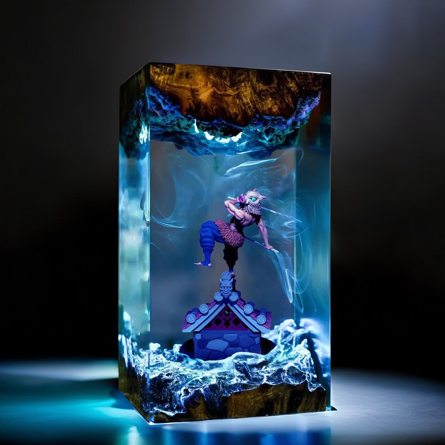 Boar Headed Wild Swordsman Resin Lamp 04