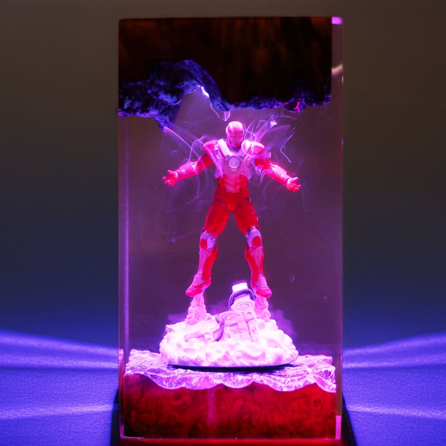 Crimson Armor Hero Resin Lamp V2