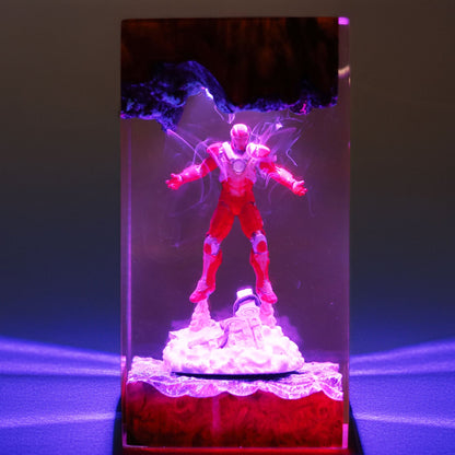 Crimson Armor Hero Resin Lamp V2