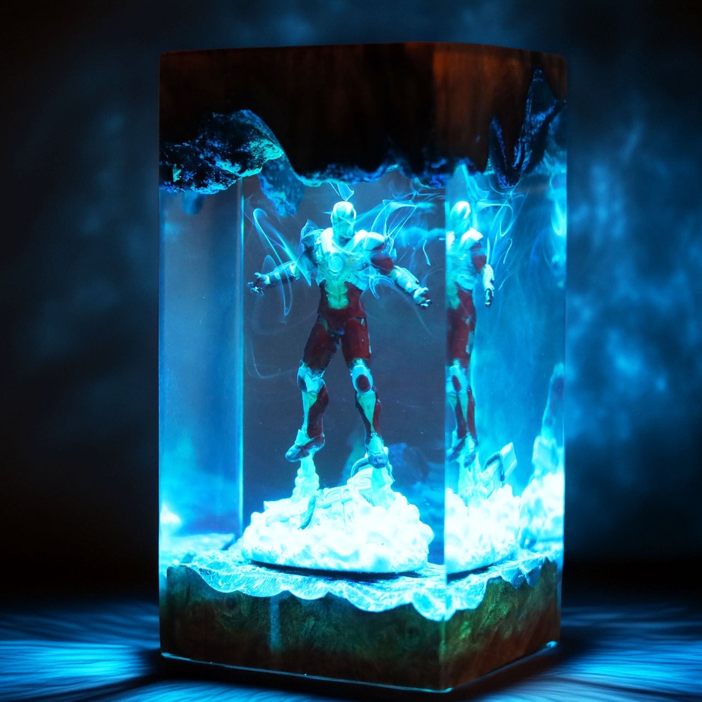Crimson Armor Hero Resin Lamp V2