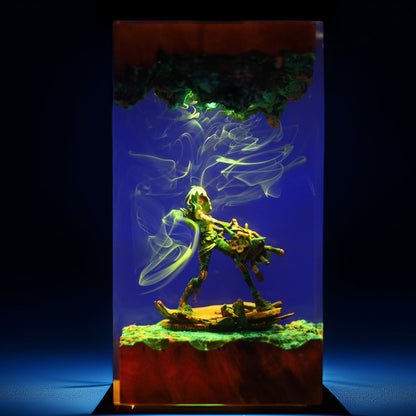 Pigtailed Misfit Outlaw Resin Lamp 02