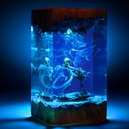 Pigtailed Misfit Outlaw Resin Lamp 02