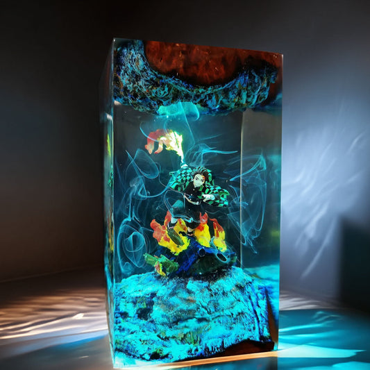 Sun Breath Swordsman Resin Lamp