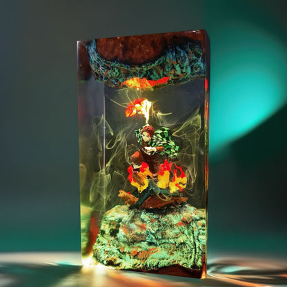Sun Breath Swordsman Resin Lamp