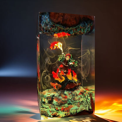 Sun Breath Swordsman Resin Lamp