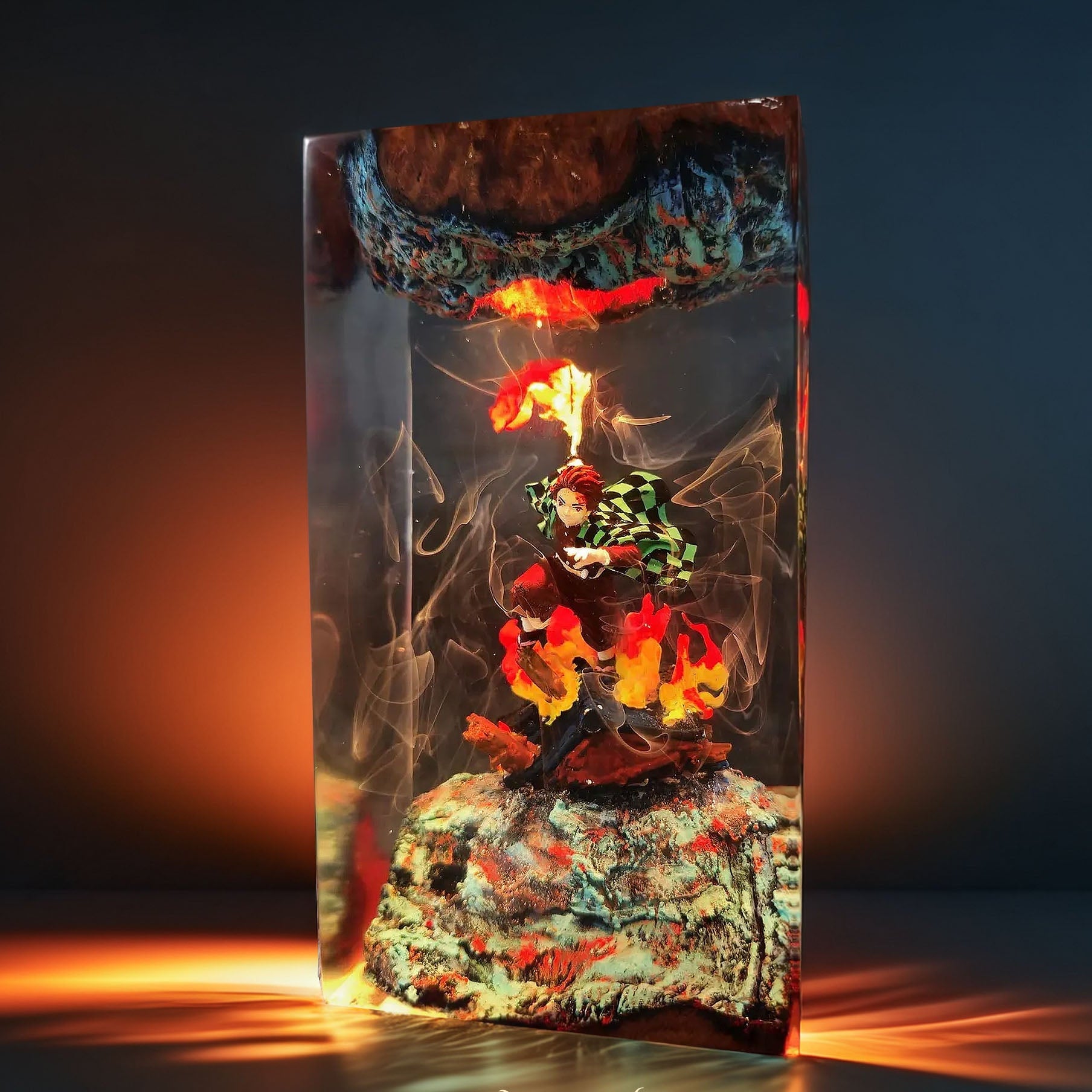 Sun Breath Swordsman Resin Lamp