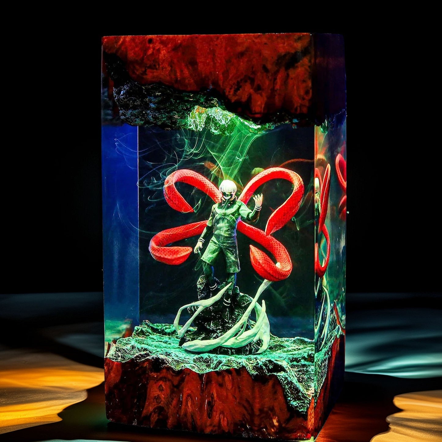 Half Ghoul Boy Resin Lamp