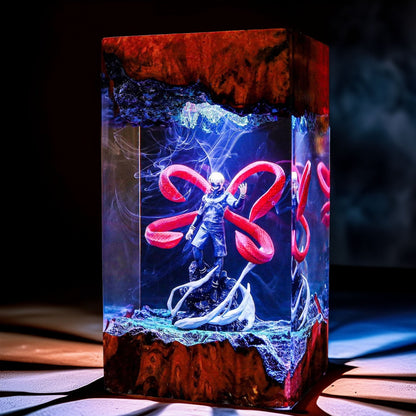 Half Ghoul Boy Resin Lamp