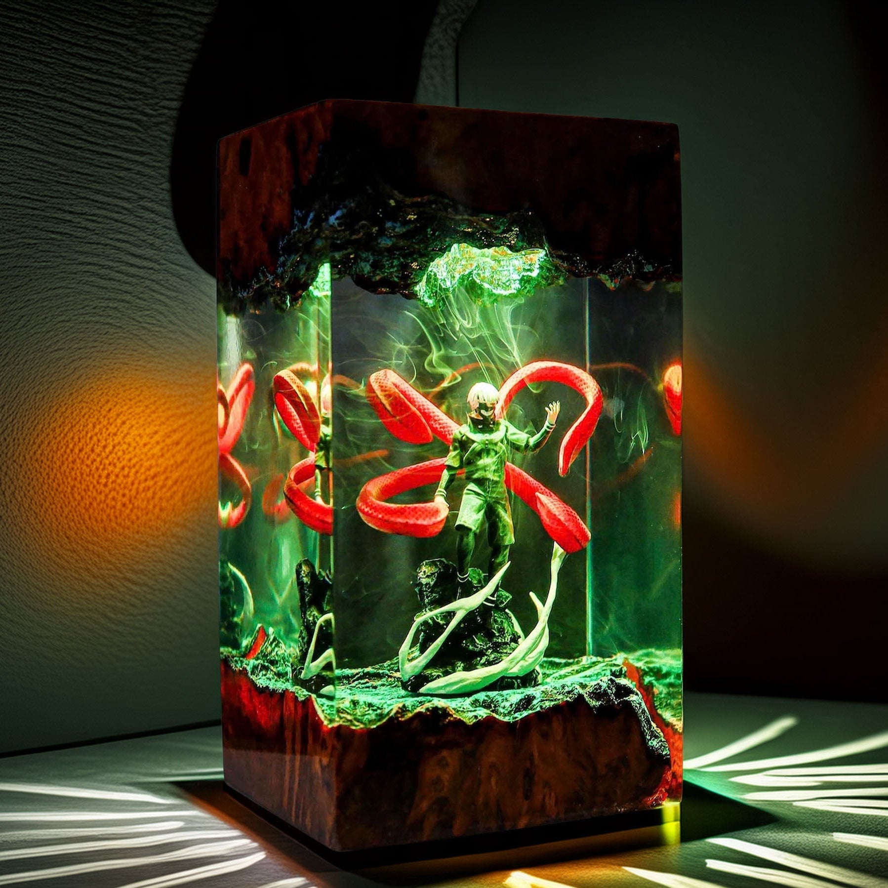 Half Ghoul Boy Resin Lamp