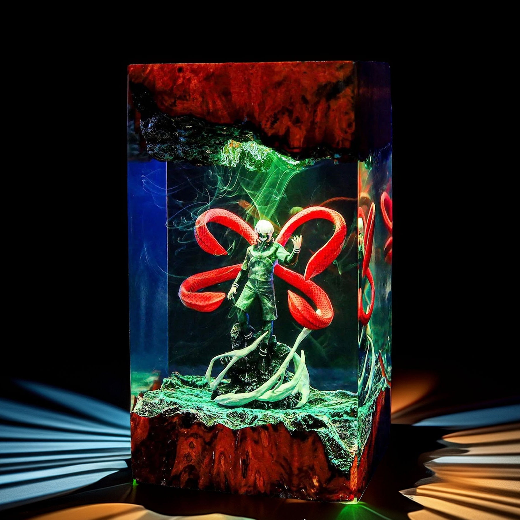 Half Ghoul Boy Resin Lamp