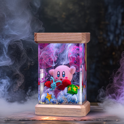 Pink Cosmic Puff Dream World Resin Epoxy Lamp