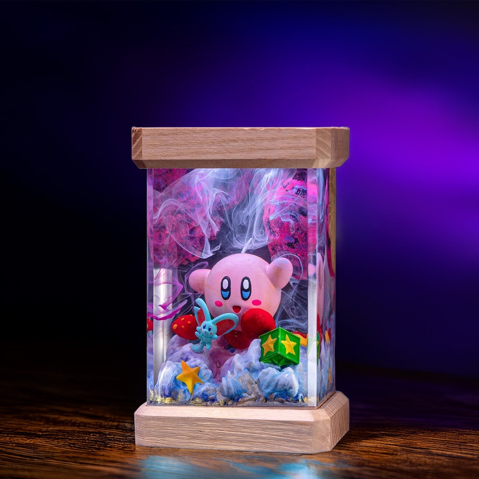 Pink Cosmic Puff Dream World Resin Epoxy Lamp