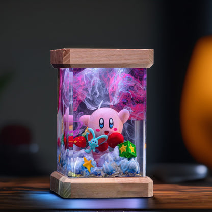 Pink Cosmic Puff Dream World Resin Epoxy Lamp