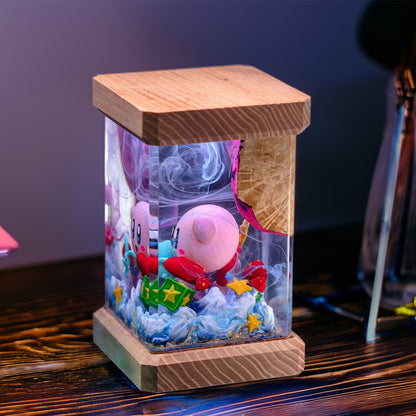 Pink Cosmic Puff Dream World Resin Epoxy Lamp