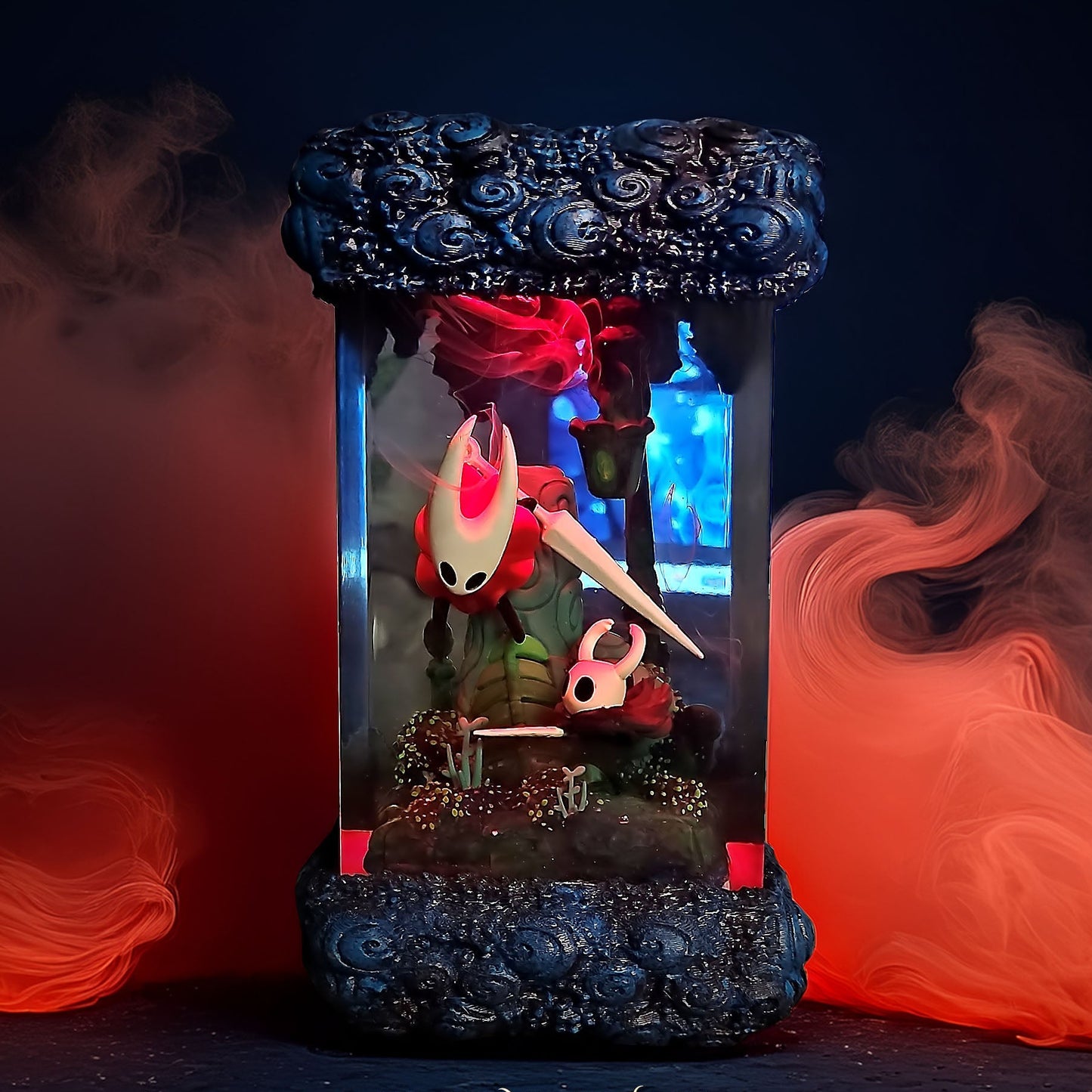 Crimson Needle Warrior And Pale Vessel Wanderer Resin Lamp