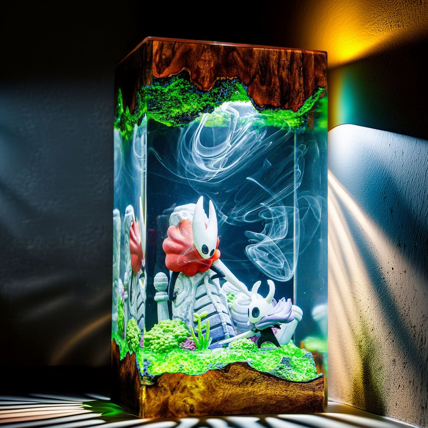 Knight And Crimson Needle Warrior Resin Lamp