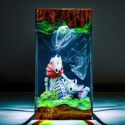 Knight And Crimson Needle Warrior Resin Lamp