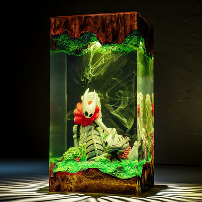 Knight And Crimson Needle Warrior Resin Lamp