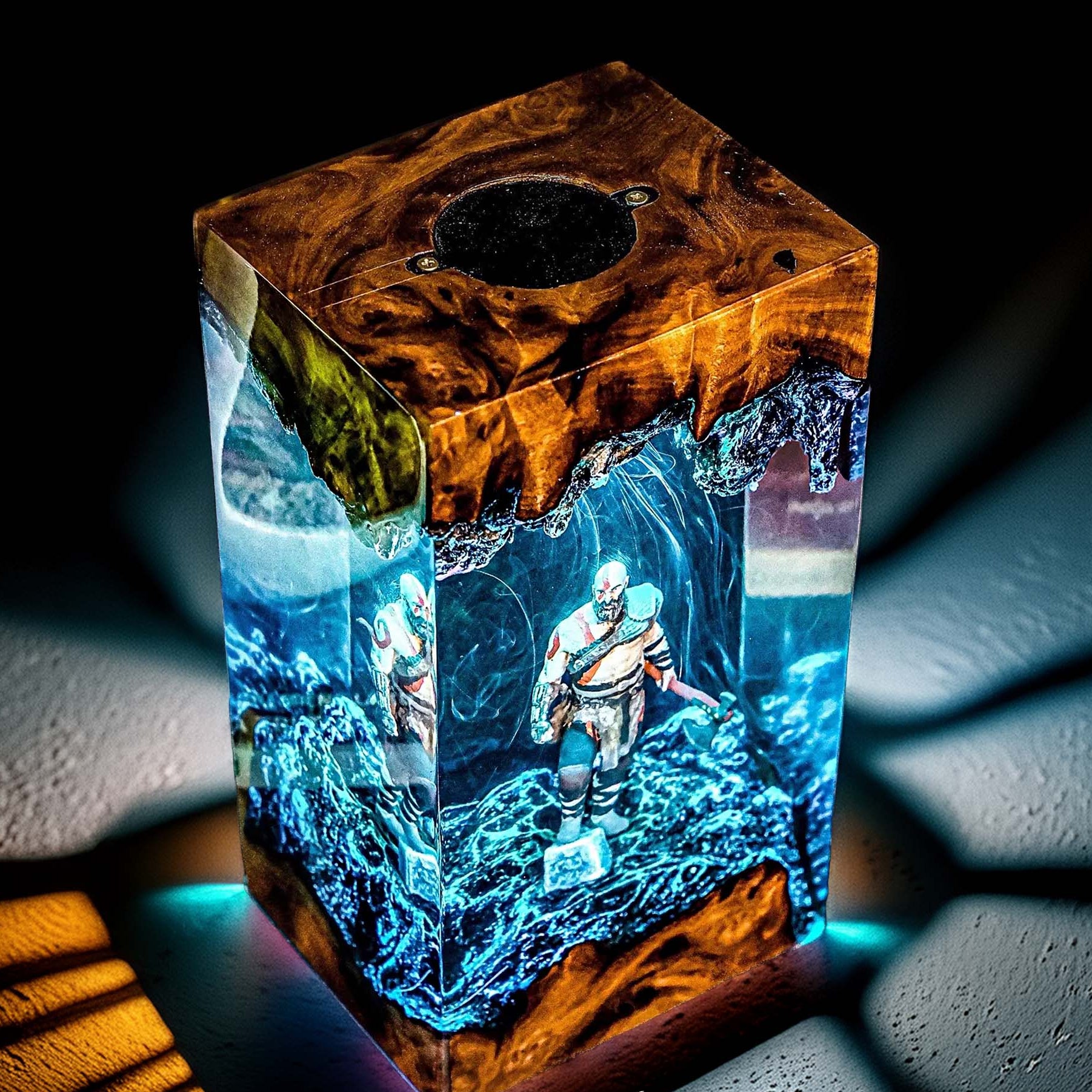 Spartan Rage Resin Lamp