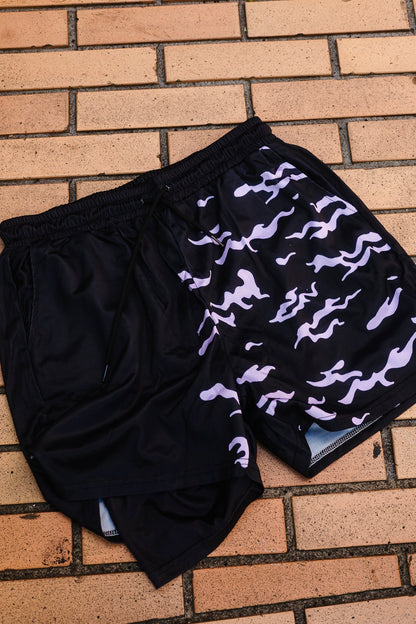 CURSE MARK BLACK PERFORMANCE SHORTS