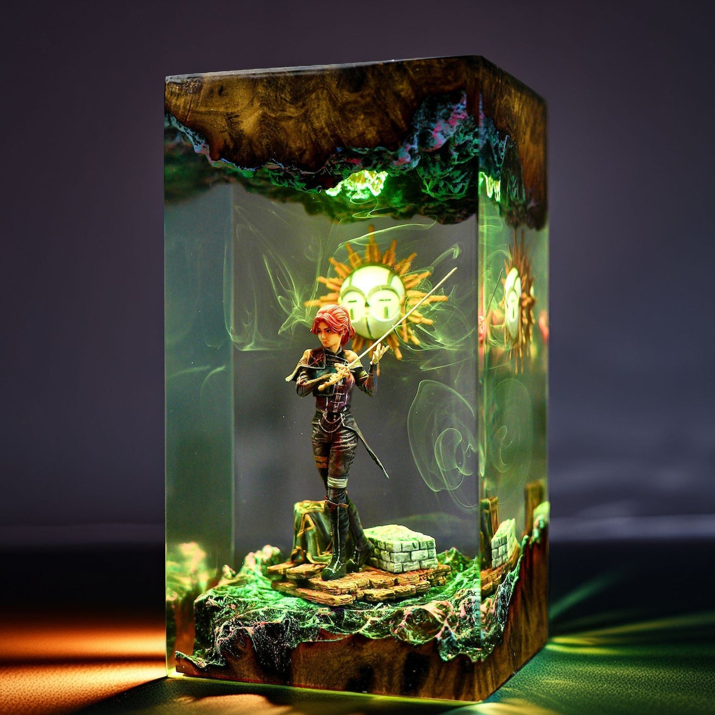 Young Painter Apprentice Resin Lamp