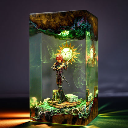 Young Painter Apprentice Resin Lamp