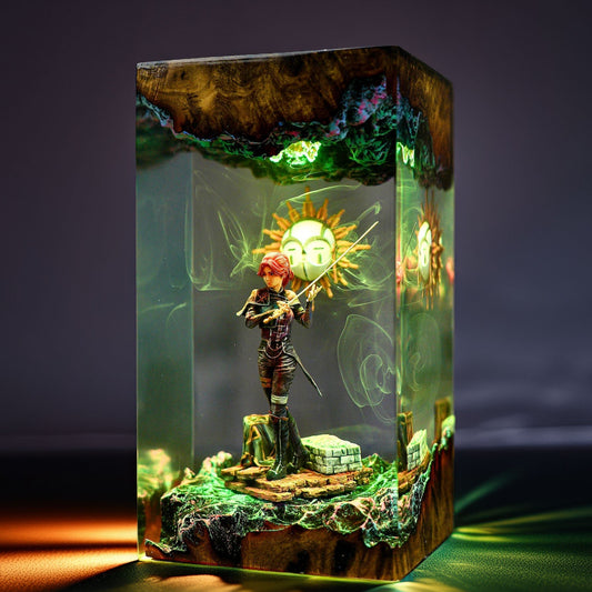 Young Painter Apprentice Resin Lamp