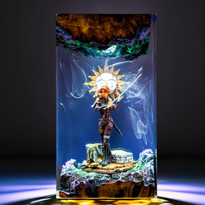 Young Painter Apprentice Resin Lamp