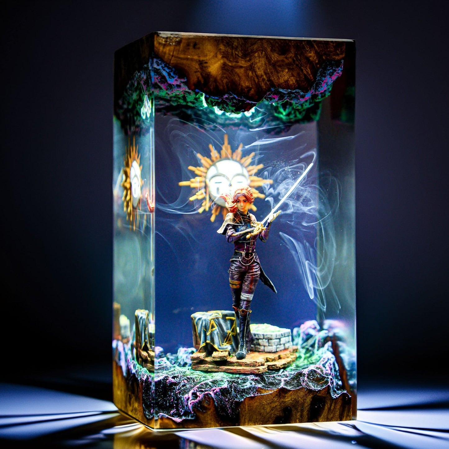 Young Painter Apprentice Resin Lamp