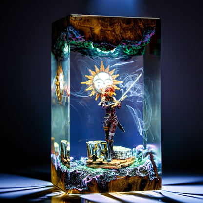 Young Painter Apprentice Resin Lamp