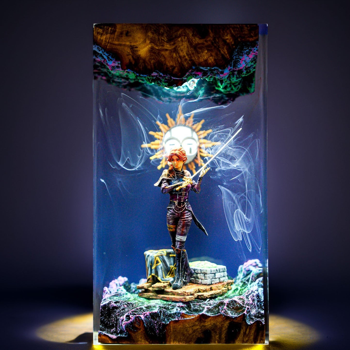 Young Painter Apprentice Resin Lamp