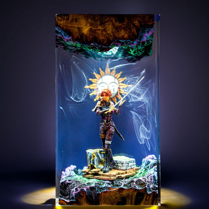 Young Painter Apprentice Resin Lamp