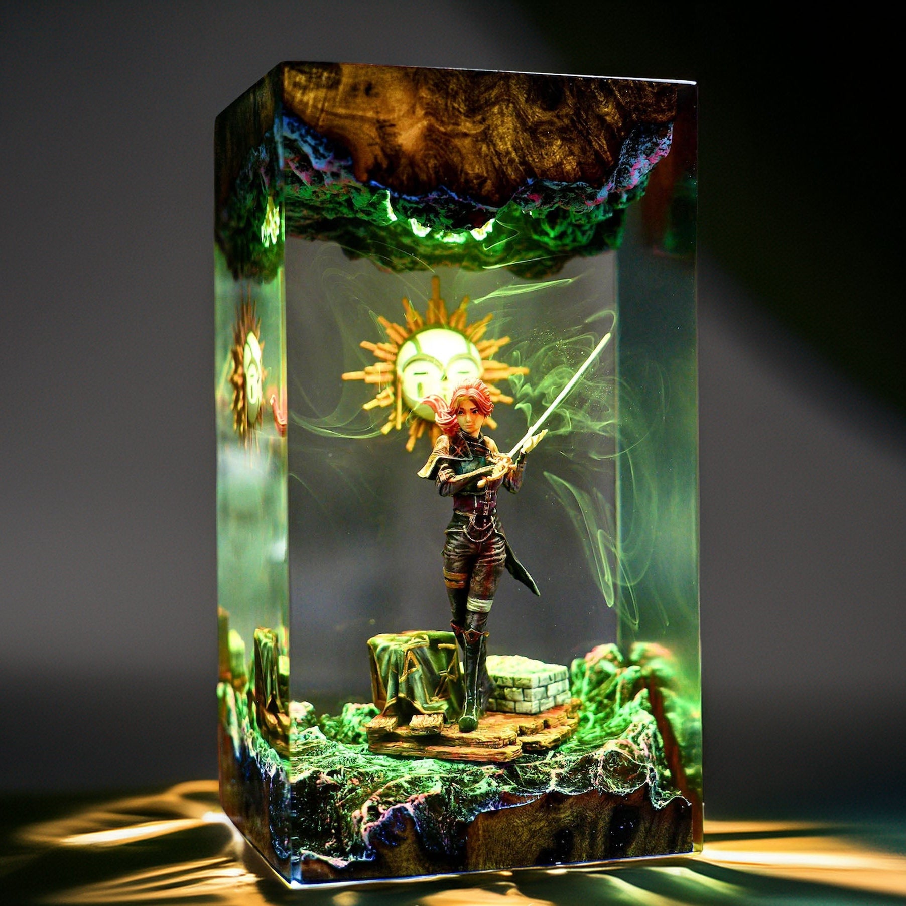 Young Painter Apprentice Resin Lamp